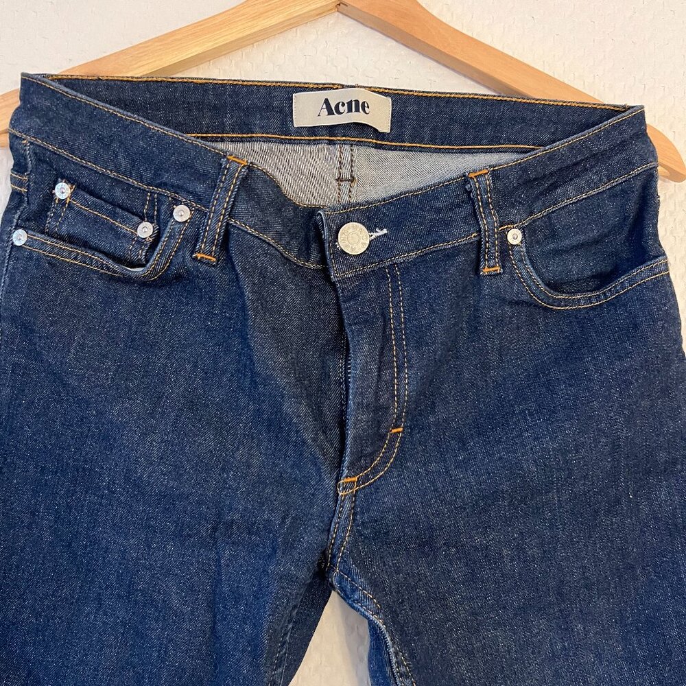 Acne Studio Blue Kex Raw Jeans Size 30 x 32